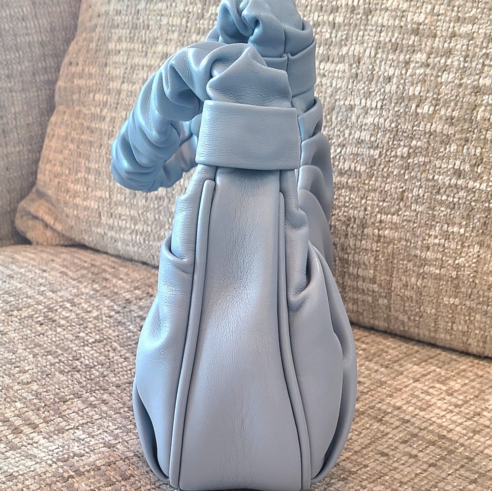 Used Once!- URBAN EXPRESSIONS -Cute Powder Blue Women's Bag- Snap Closure. - Picture 3 of 6